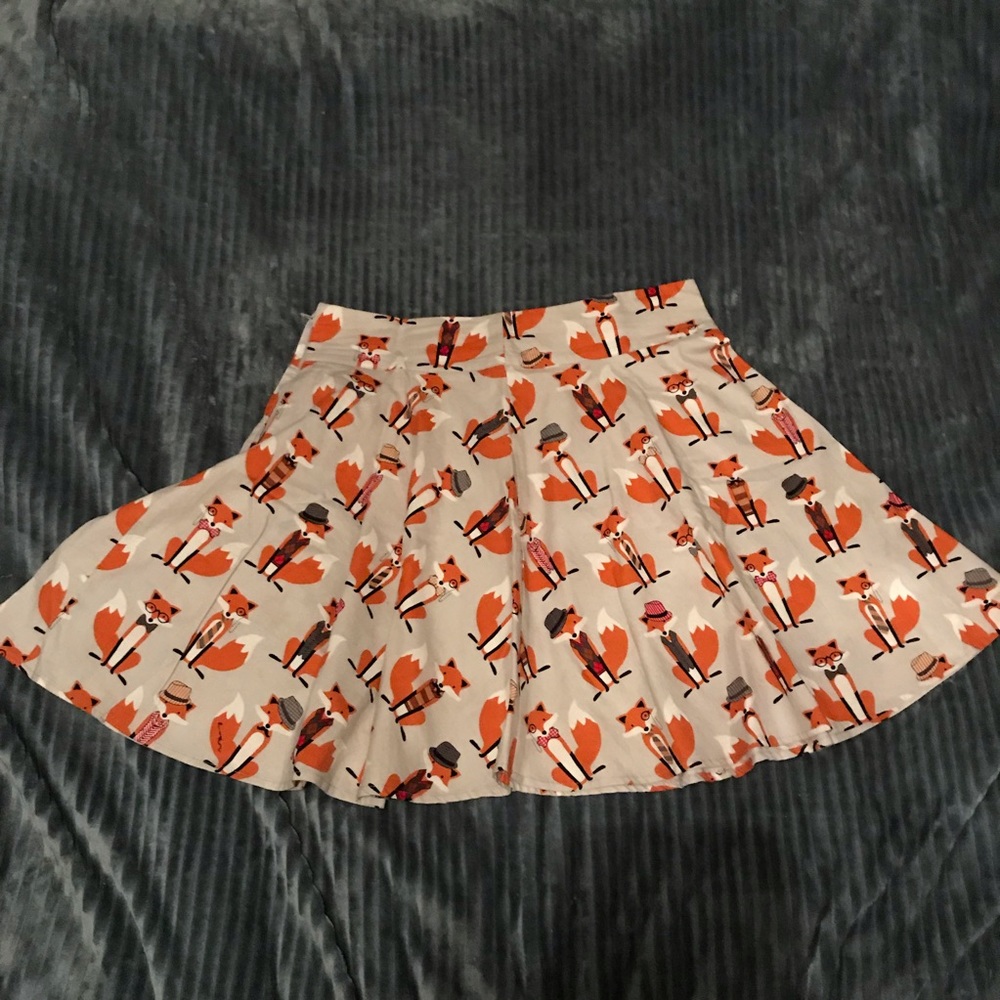 ModCloth Retrolicious Fox Skater Skirt